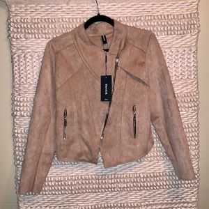 Vici / Venti6 Italy | Tan Suede Moto Jacket - M